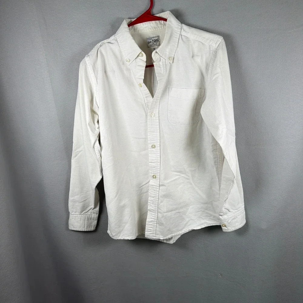 The Children's Place Button Down Boys XL White Oxford Long Sleeve Preppy Preppy